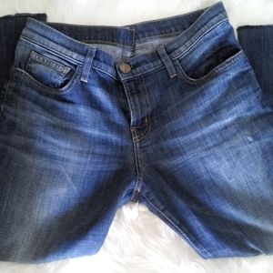 CURRENT/ELLIOT THE CROPPED ROLLER JEANS (EUC)